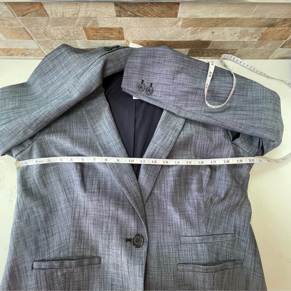 Halogen - Blue White Single Button Lined Blazer S… - image 11